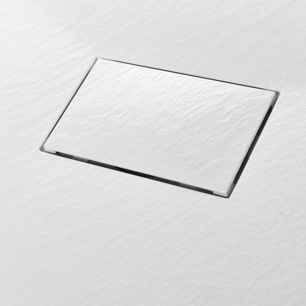 vidaXL Bac de douche SMC Blanc 100 x 70 cm
