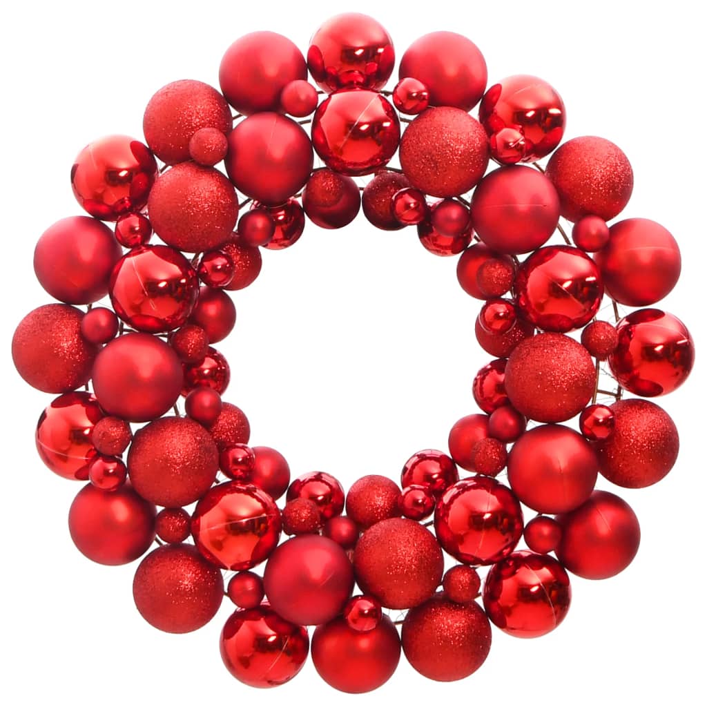 vidaXL Couronne de Noël rouge 45 cm polystyrène