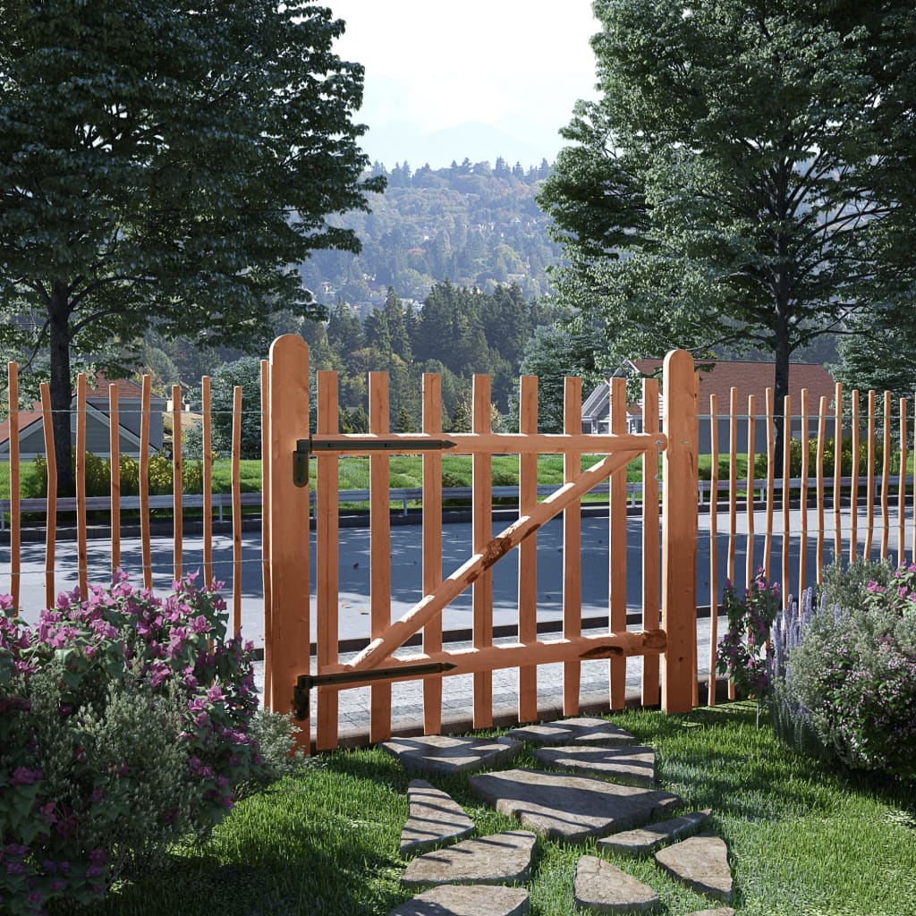vidaXL Portillon de clôture Bois de noisetier imprégné 100x90 cm