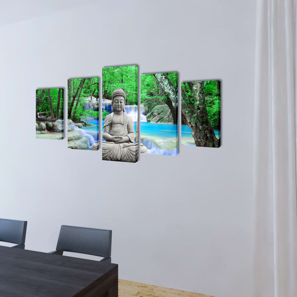 Set de toiles murales imprimées Bouddha 200 x 100 cm