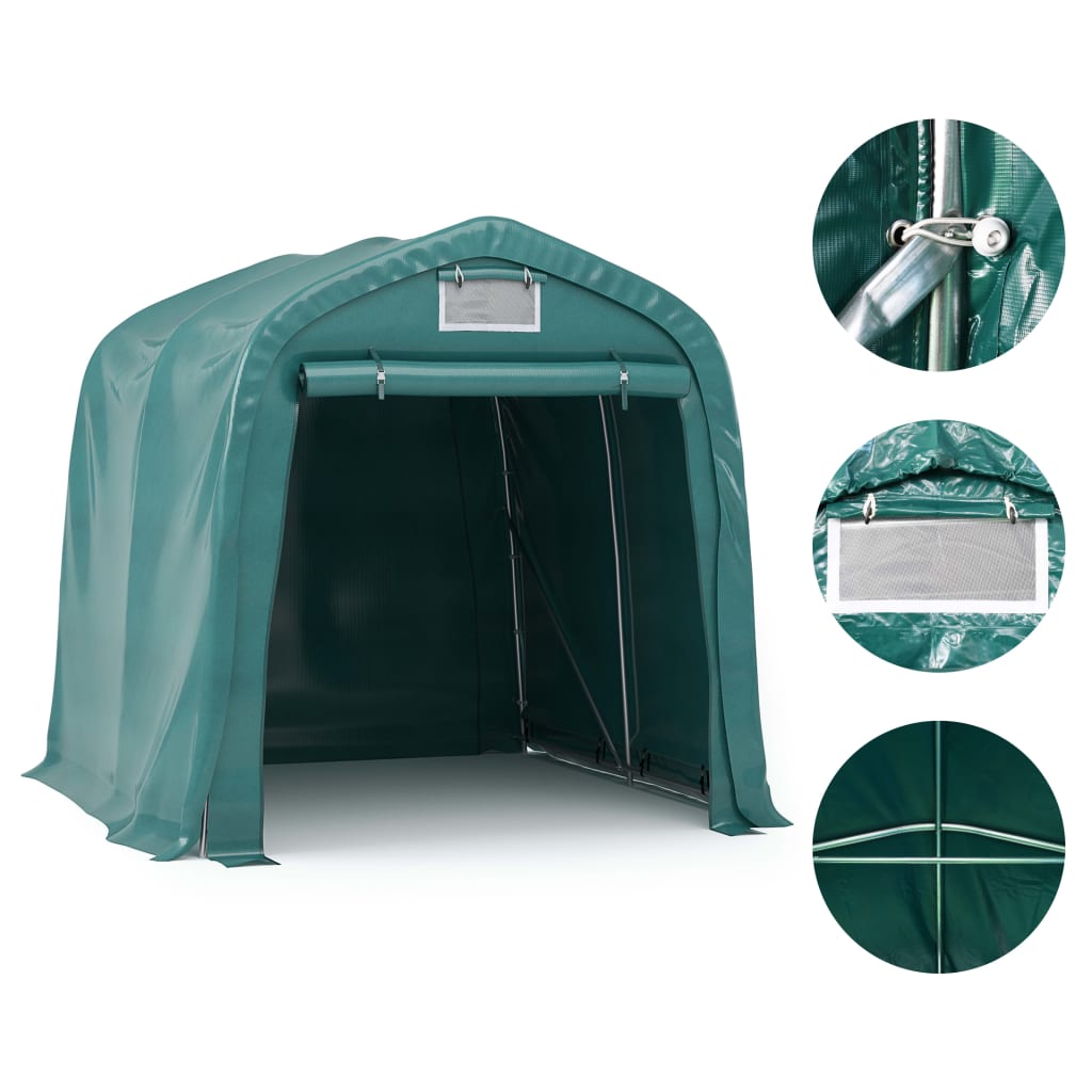 vidaXL Tente de garage PVC 2,4x2,4 m Vert