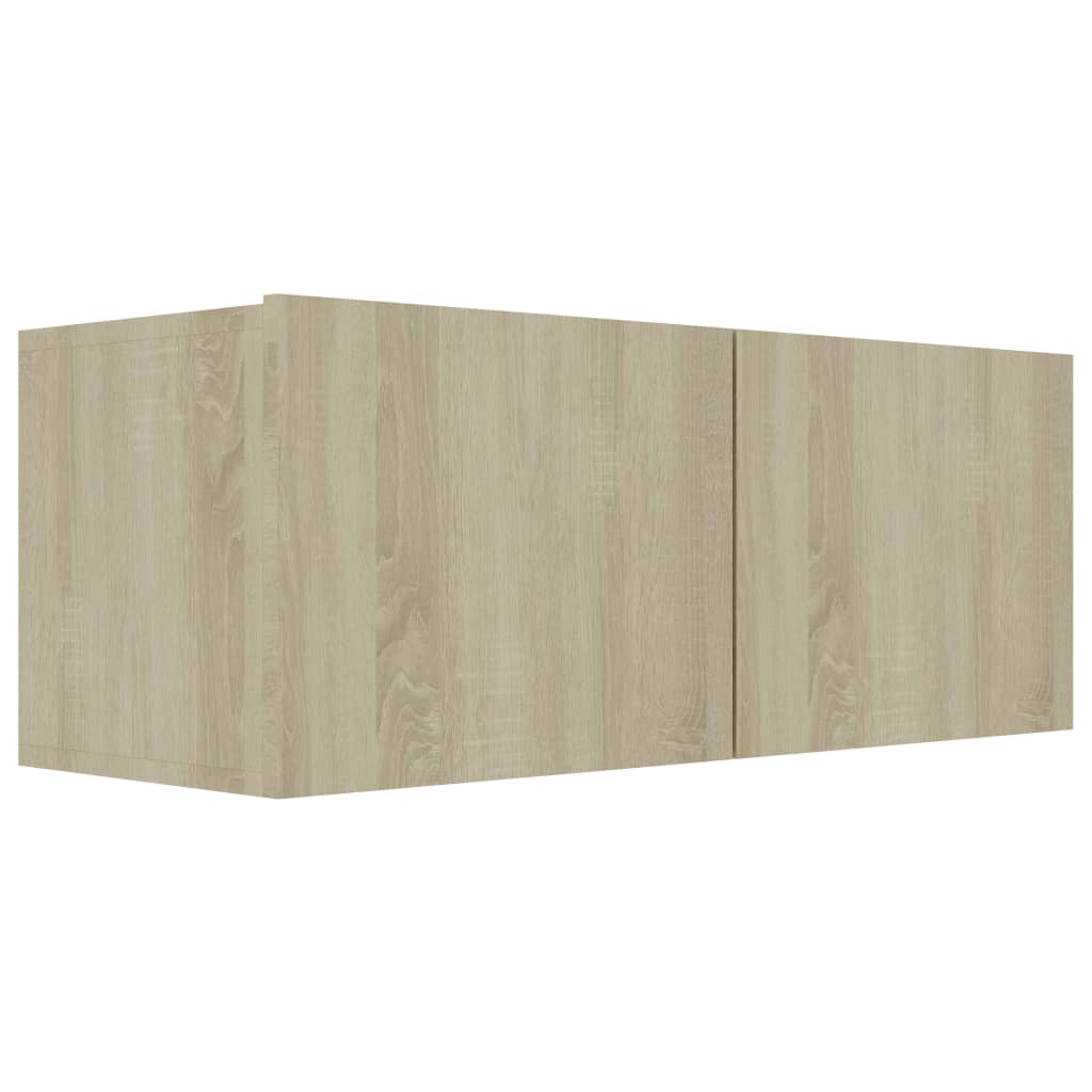 vidaXL Meuble TV Chêne sonoma 80x30x30 cm Aggloméré