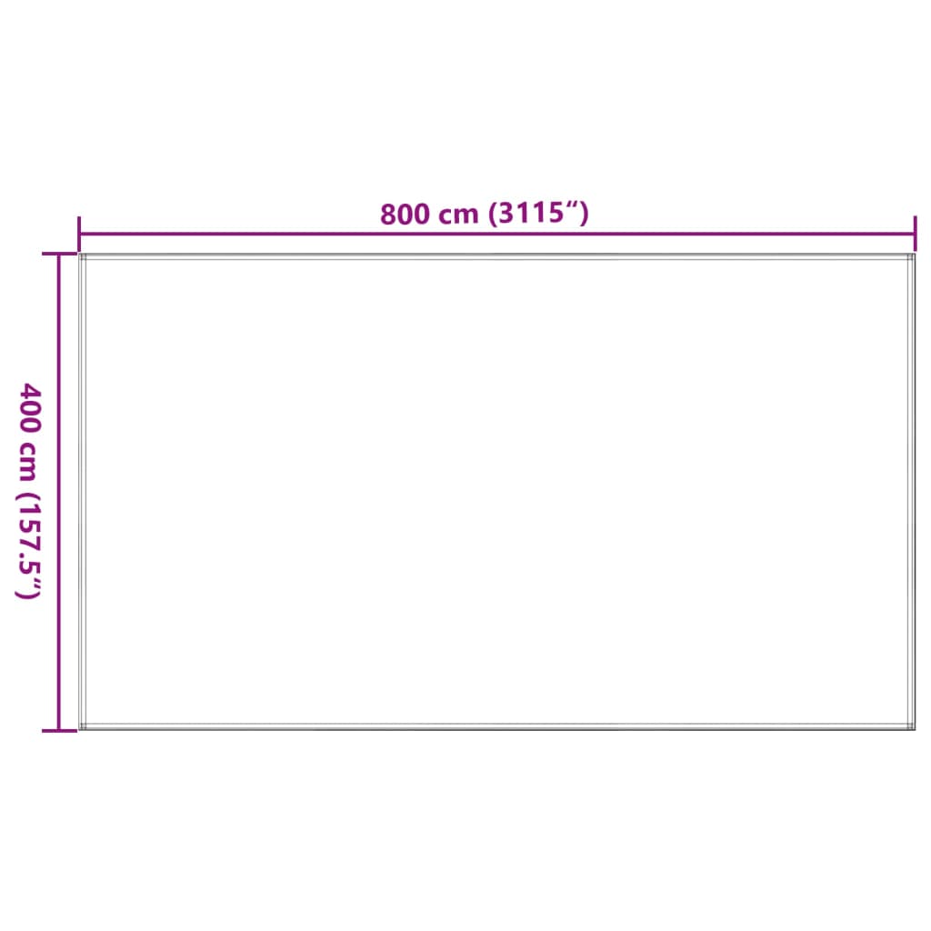 vidaXL Tapis de tente 400x800 cm Anthracite PEHD