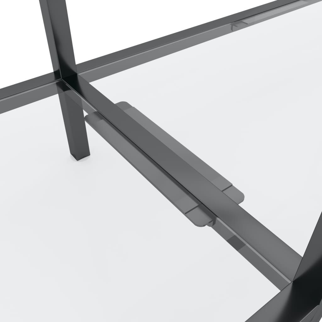vidaXL Table console Transparent 180x35x75,5 cm Verre trempé