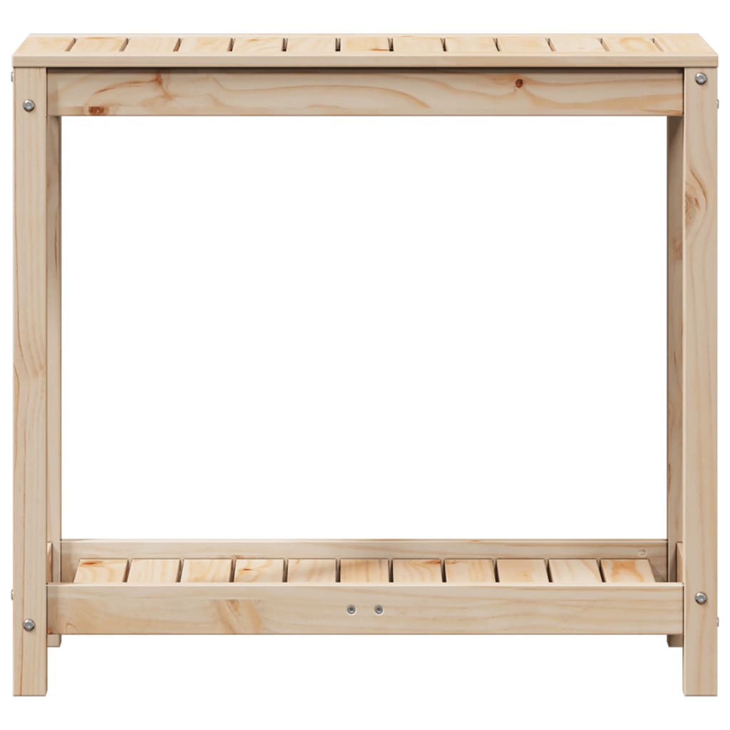 vidaXL Table de rempotage avec étagère 82,5x35x75cm bois massif de pin