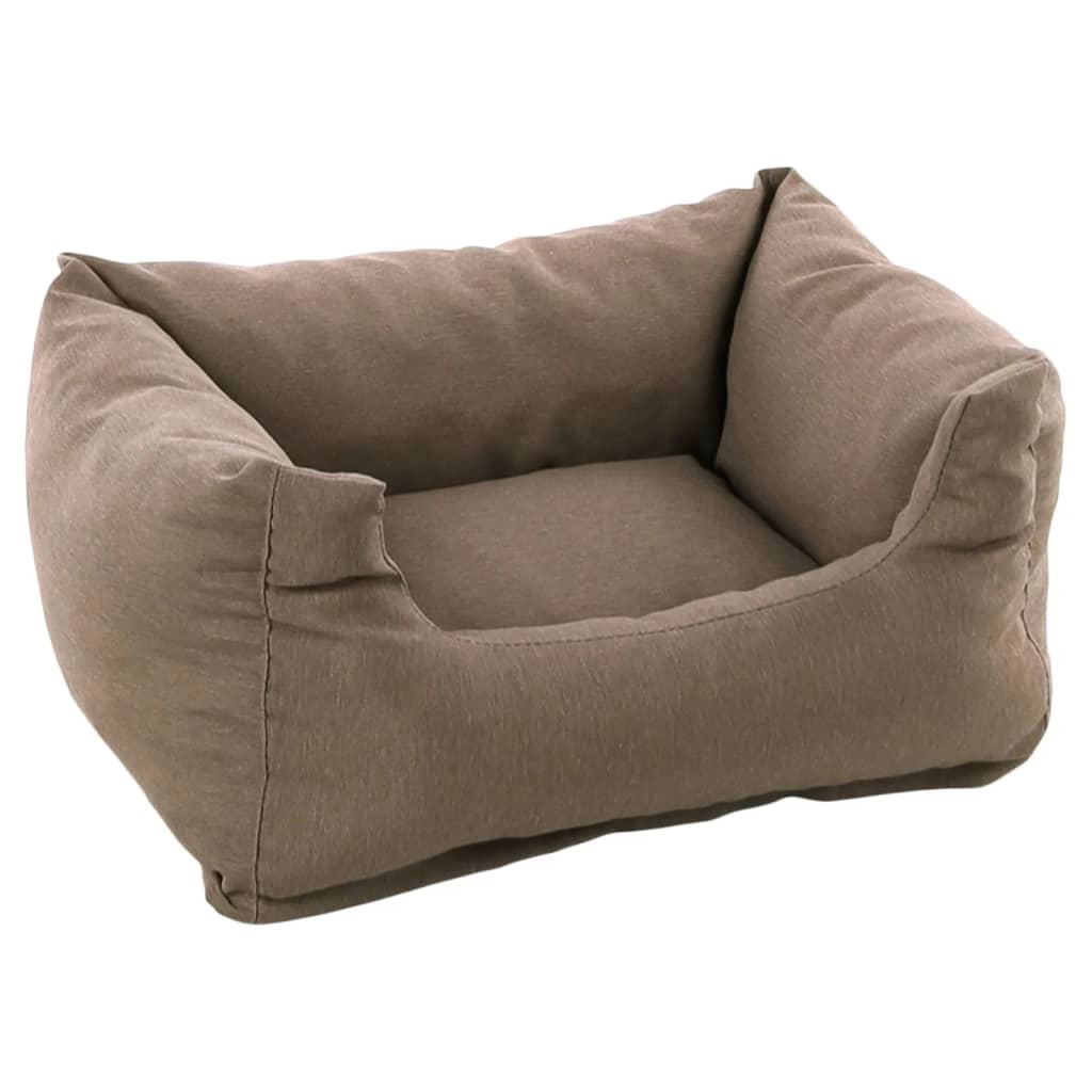 FLAMINGO Lit pour chien fermeture éclair Panama rectangulaire Taupe