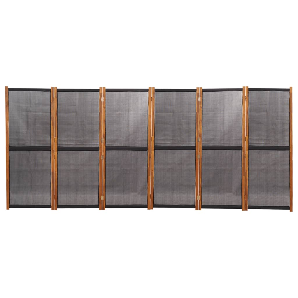 vidaXL Cloison de séparation 6 panneaux Noir 420x180 cm