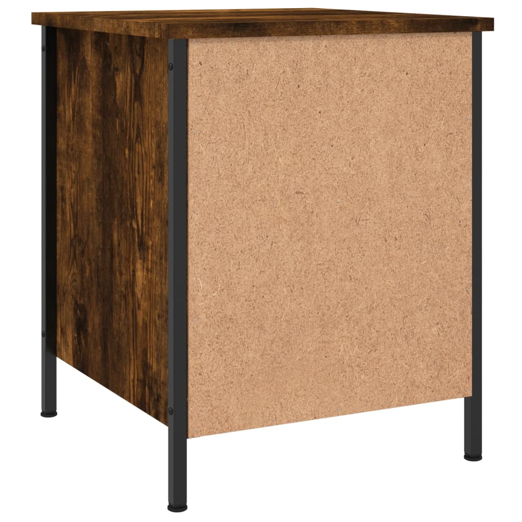 vidaXL Table de chevet chêne fumé 40x42x50 cm bois d'ingénierie