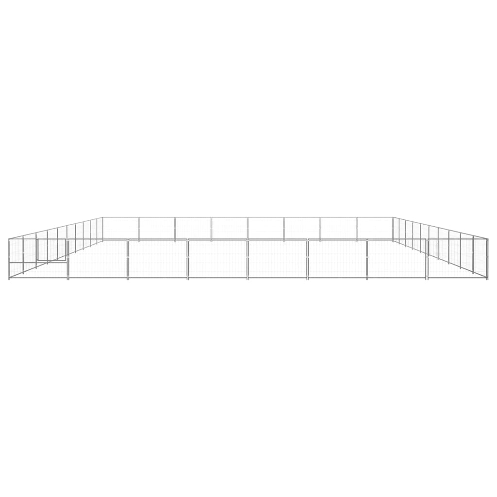 vidaXL Chenil Argenté 80 m² Acier