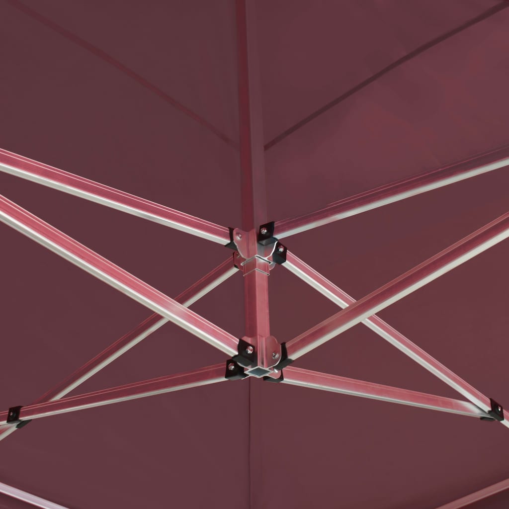 vidaXL Tente de réception pliable avec parois Aluminium 6x3 m Bordeaux