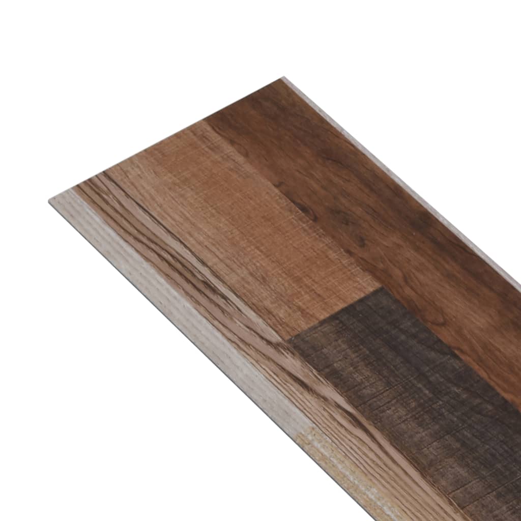 vidaXL Planche de plancher PVC autoadhésif 5,21 m² 2 mm Multicolore