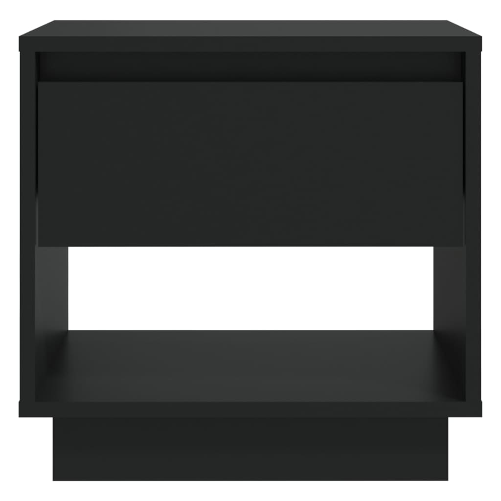 vidaXL Table de chevet Noir 45x34x44 cm Aggloméré
