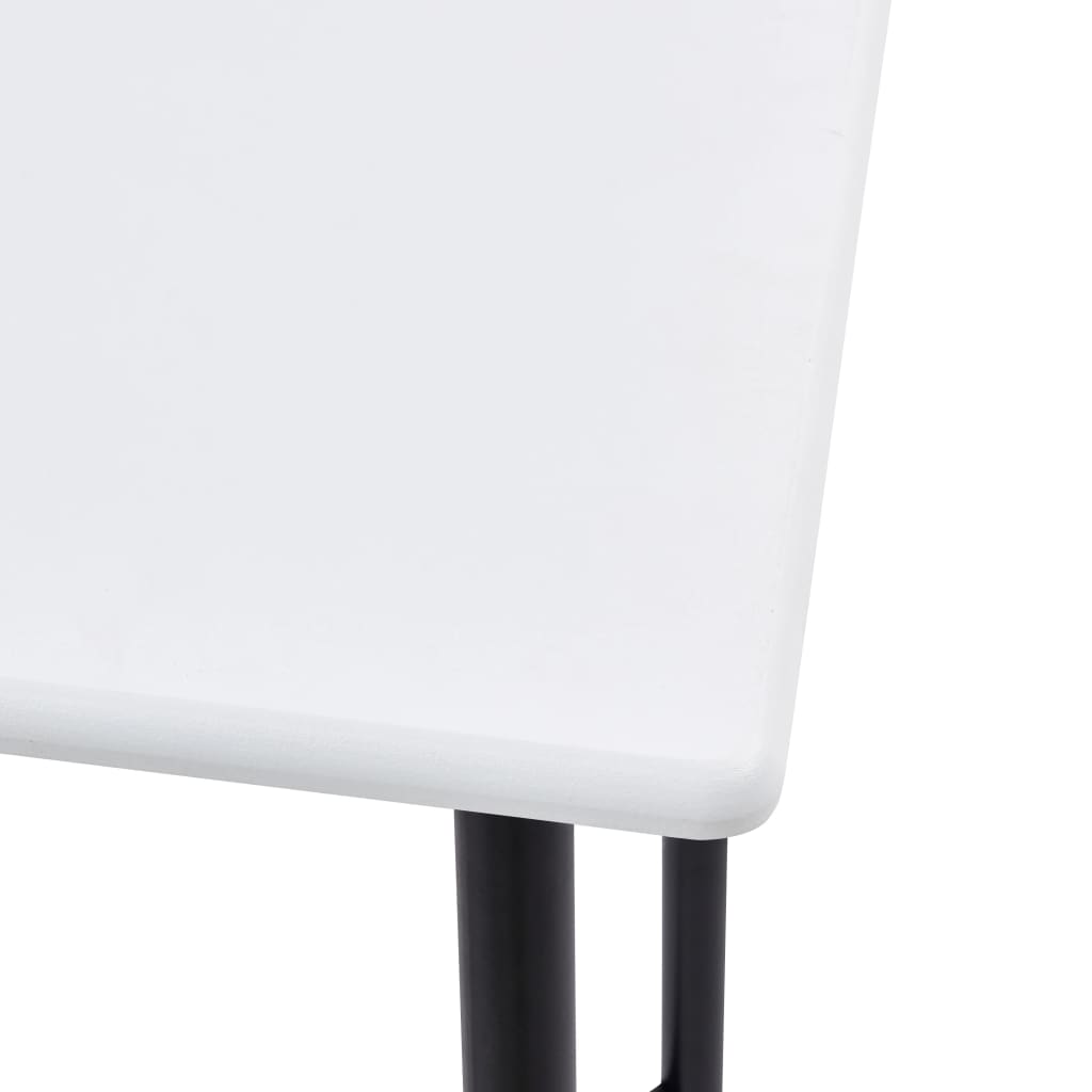 vidaXL Table de bar Blanc 60 x 60 x 111 cm MDF