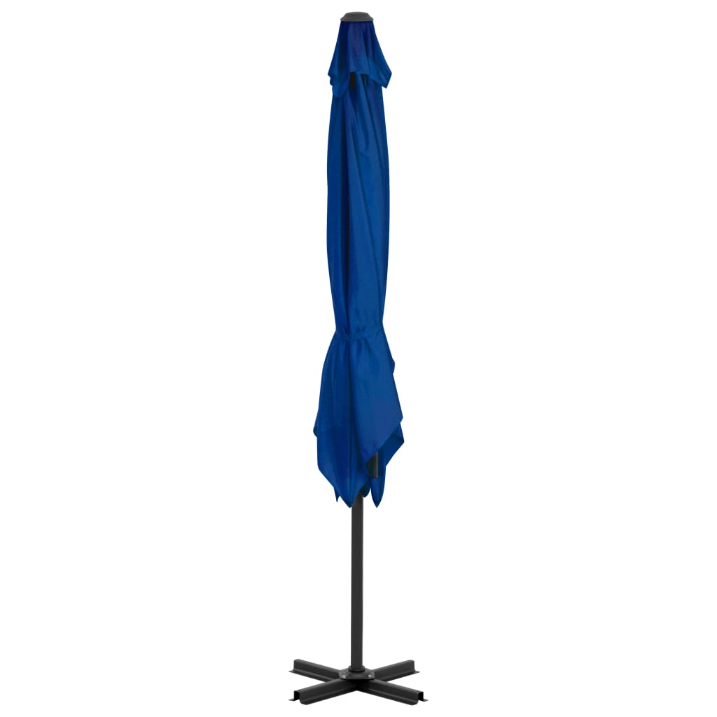 vidaXL Parasol déporté et mât en aluminium Bleu azuré 250x250 cm