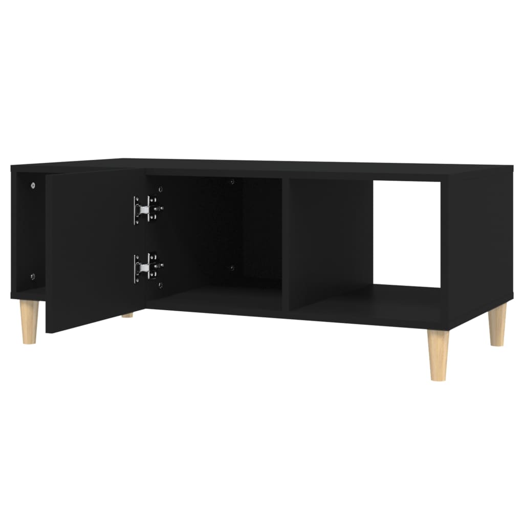 vidaXL Table basse noir 102x50x40 cm bois d'ingénierie