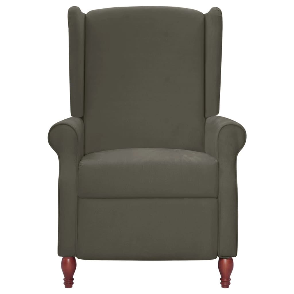 vidaXL Fauteuil de massage inclinable gris foncé microfibre