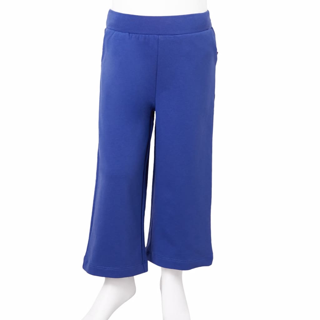 Pantalon à jambes larges pour enfants bleu cobalt 92