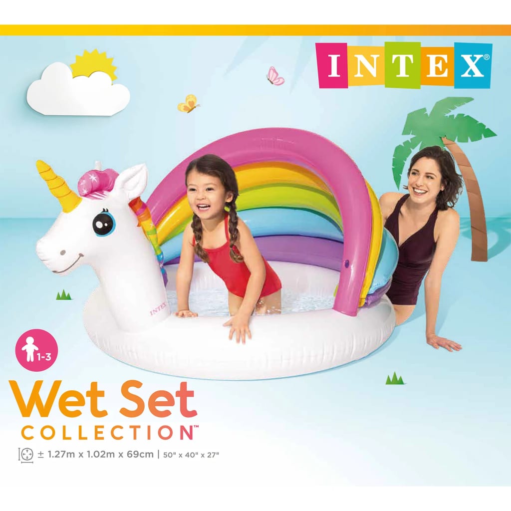 Aire de jeux piscine gonflable pour enfants Intex Licorne