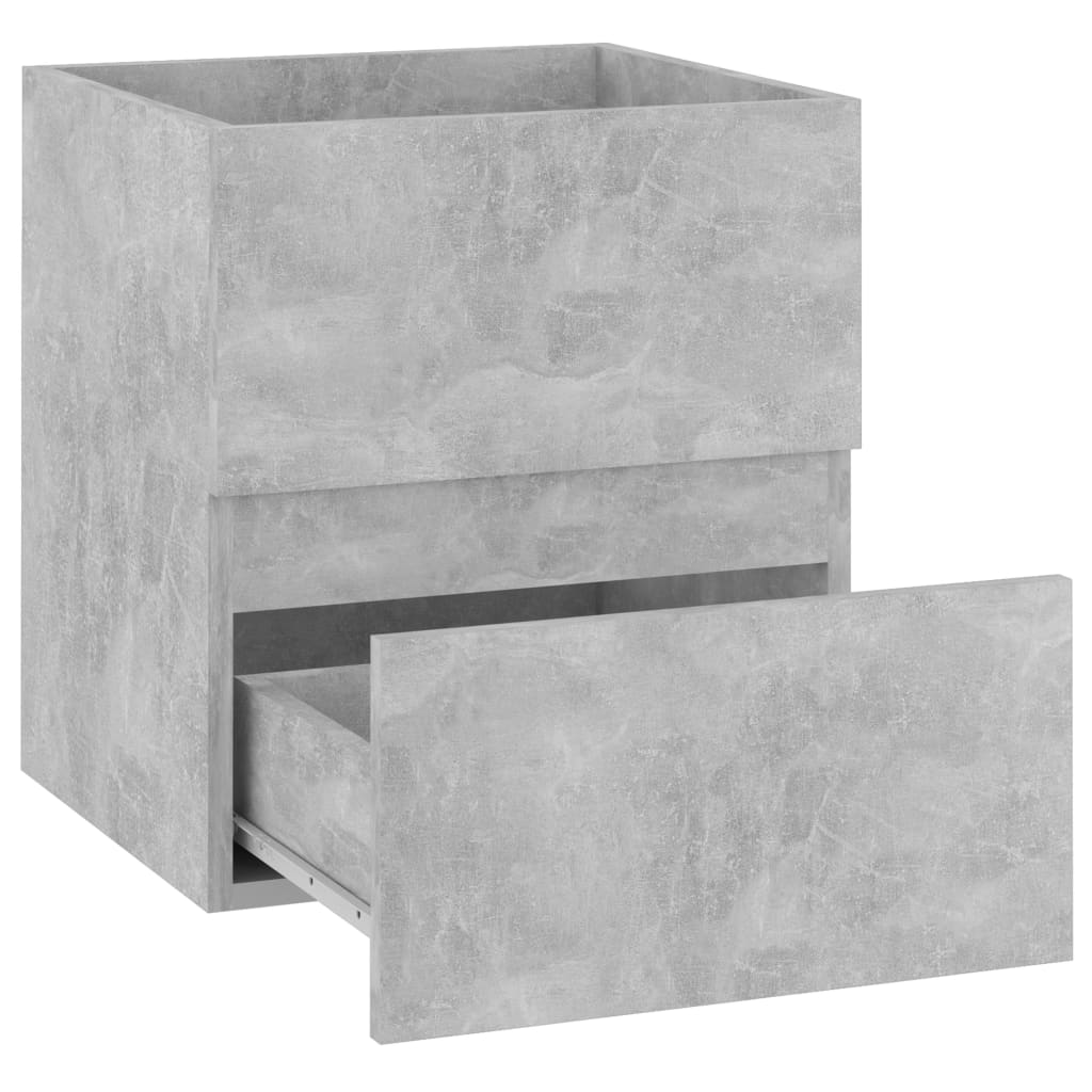 vidaXL Armoire d'évier et lavabo intégré gris béton bois d'ingénierie