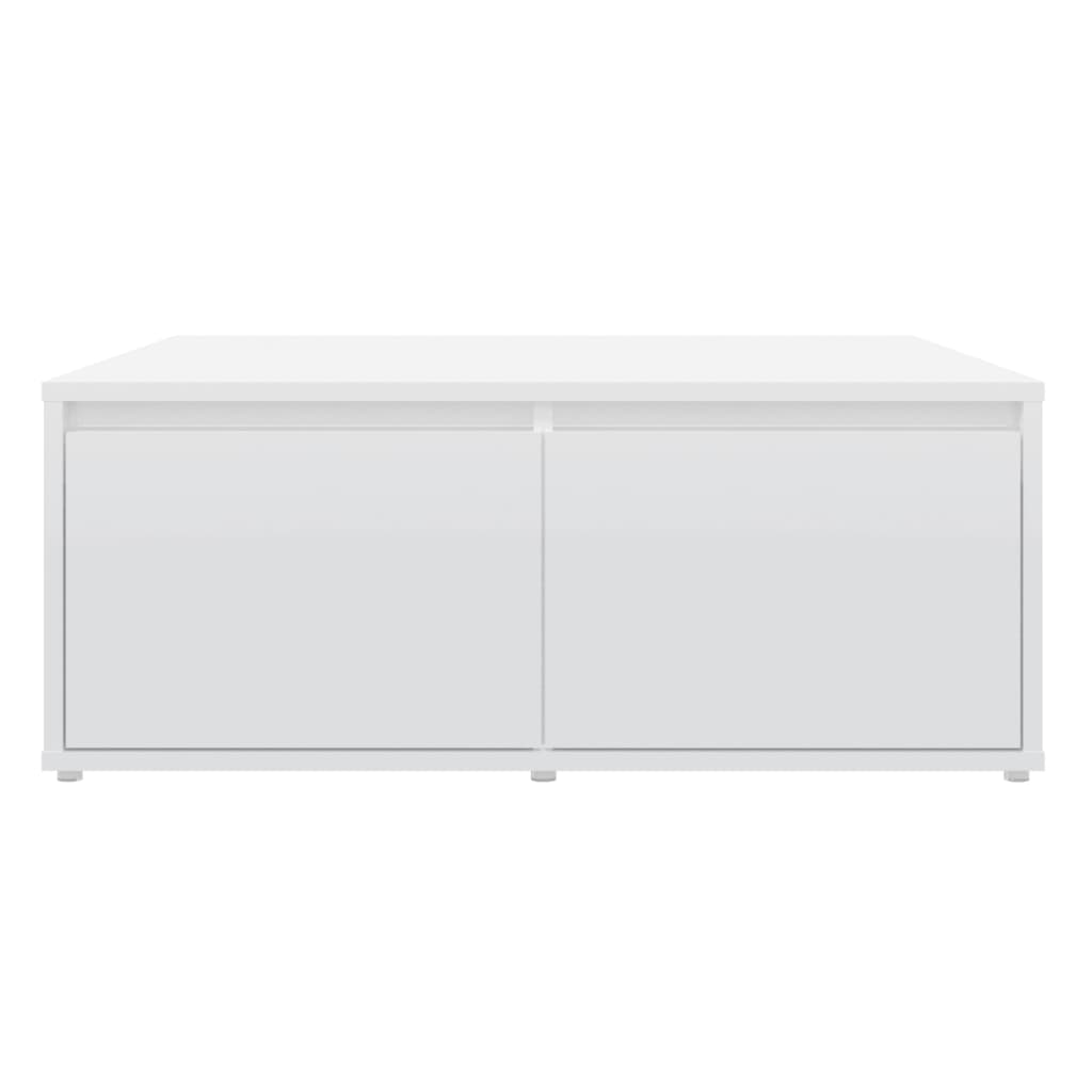 vidaXL Table basse Blanc brillant 80x80x31 cm Aggloméré