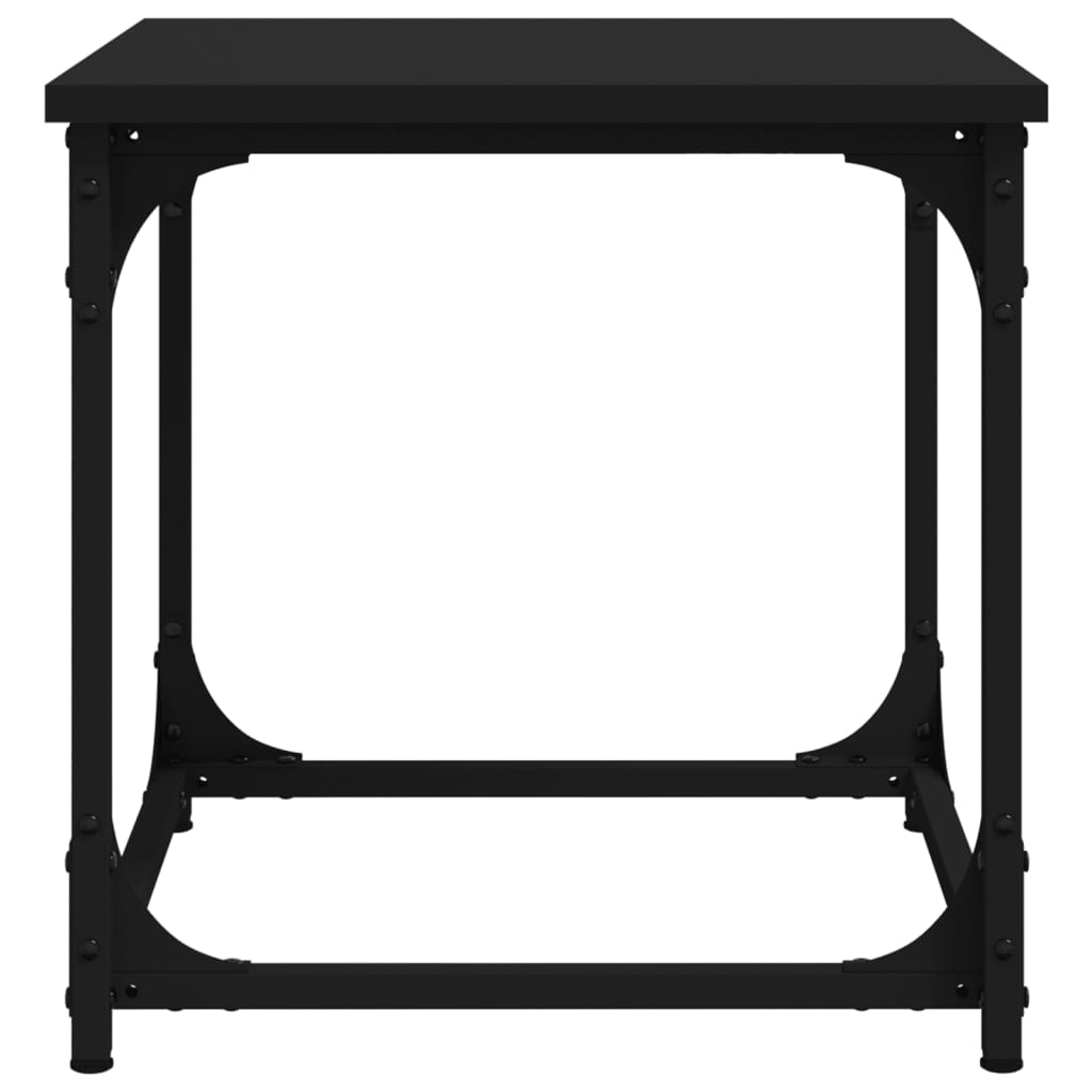 vidaXL Table d'appoint Noir 40x40x40 cm Bois d'ingénierie