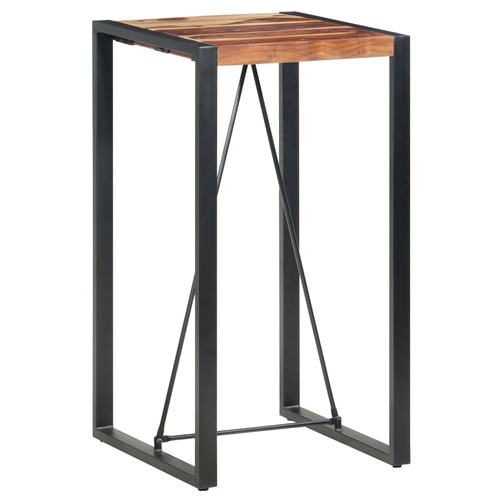 vidaXL Table de bar 60x60x110 cm Bois solide