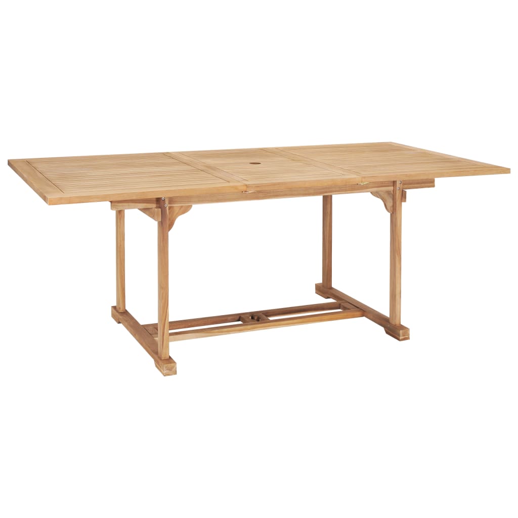 vidaXL Table de jardin extensible 150-200x100x75 cm Teck solide