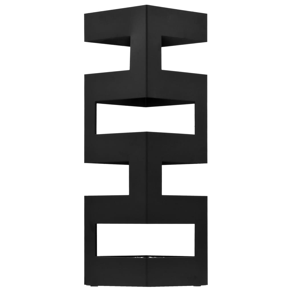 vidaXL Porte-parapluie Tetris Acier Noir