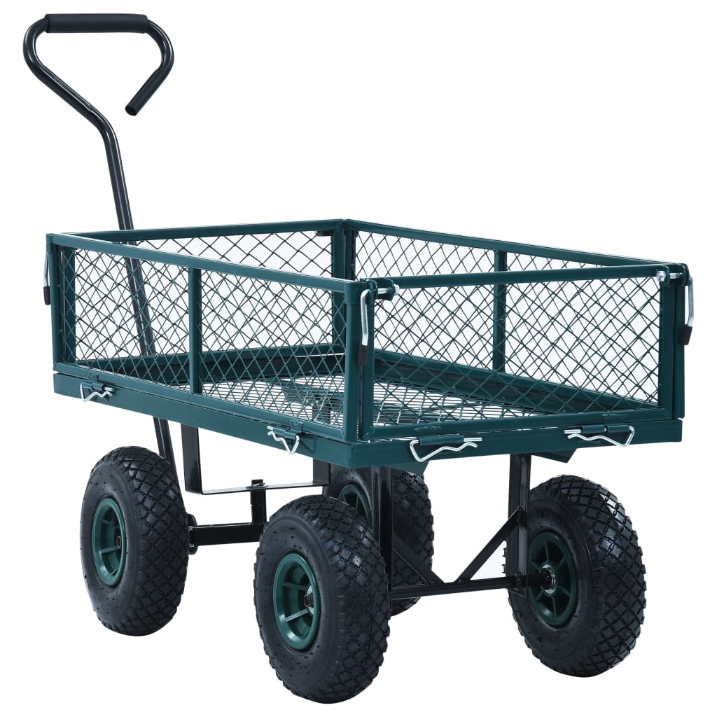 vidaXL Chariot à main de jardin Vert 250 kg