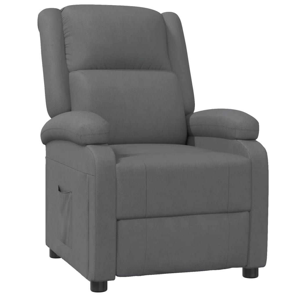 vidaXL Fauteuil inclinable Anthracite Similicuir