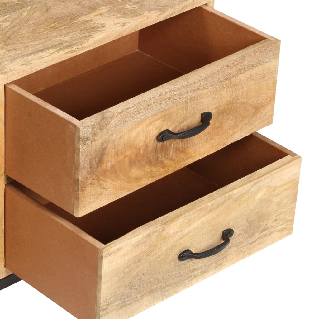 vidaXL Meuble TV 130 x 30 x 45 cm Bois massif de manguier