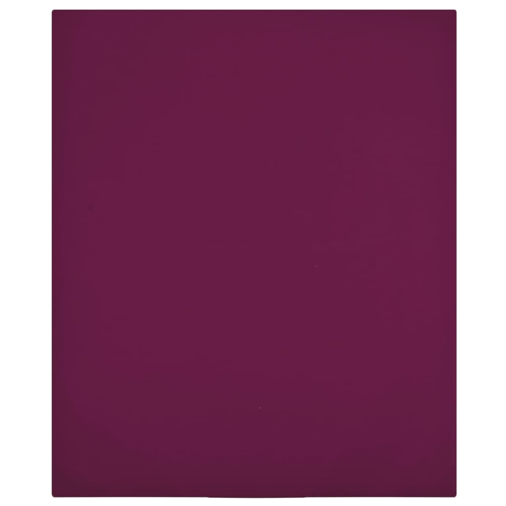vidaXL Drap-housse Jersey Bordeaux 100x200 cm Coton