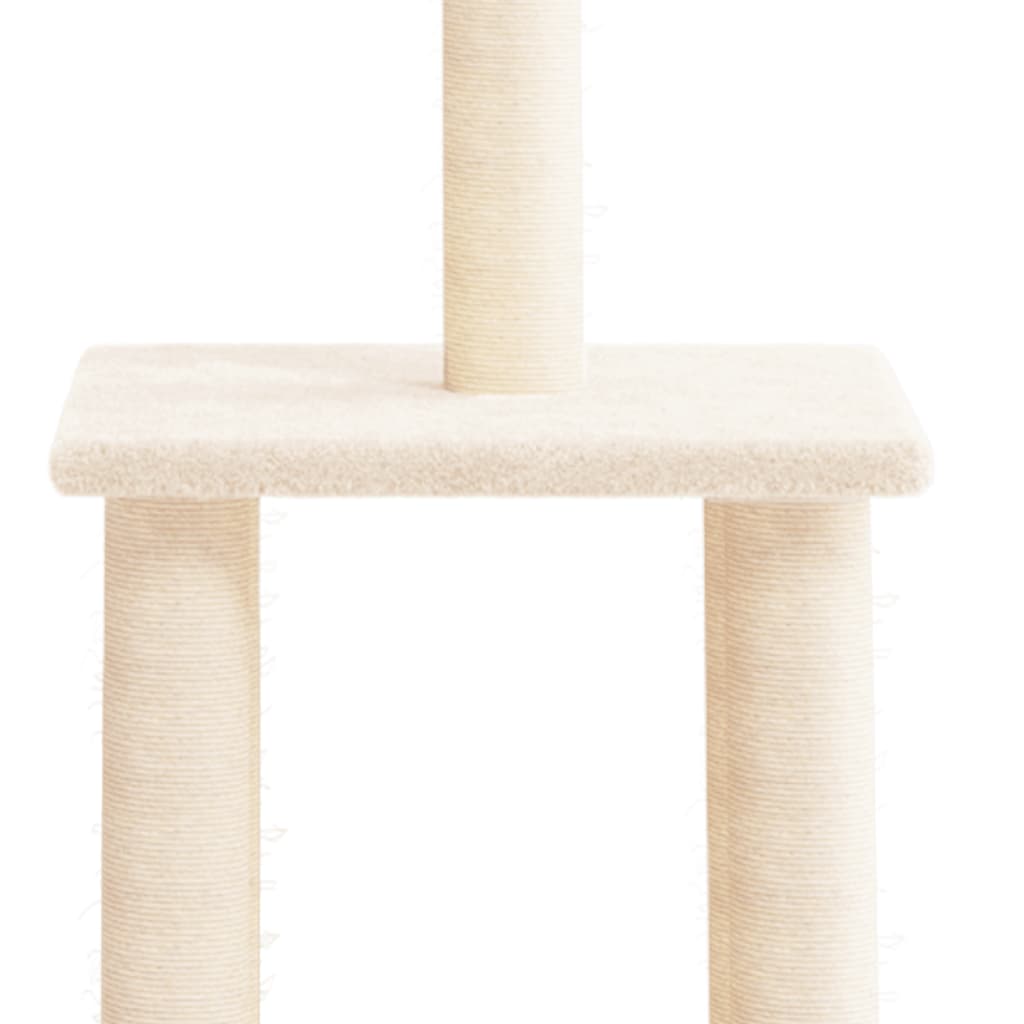 vidaXL Arbre à chat avec griffoirs en sisal crème 85,5 cm