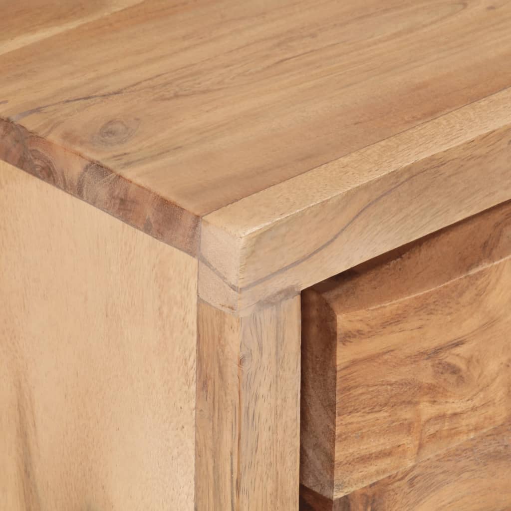 vidaXL Meuble TV 120x30x42 cm Bois massif d'acacia avec bord naturel