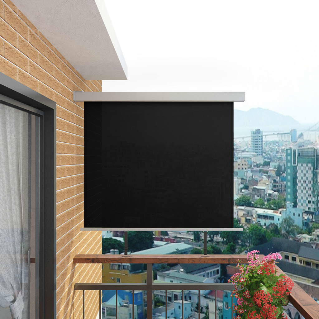 vidaXL Auvent latéral de balcon multifonctionnel 150 x 200 cm Noir