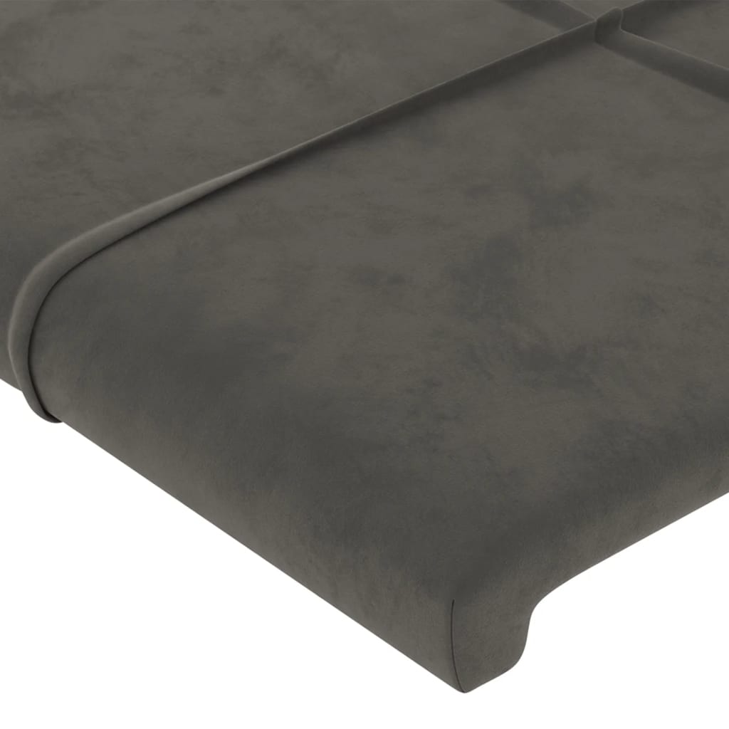 vidaXL Cadre de lit avec tête de lit Gris foncé 200x200 cm Velours