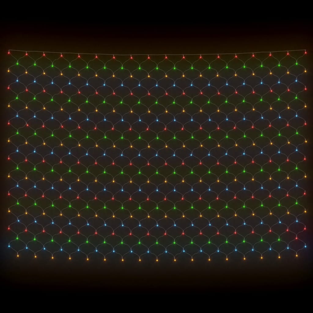 vidaXL Filet lumineux coloré de Noël 3x2 m 204 LED Intérieur/extérieur