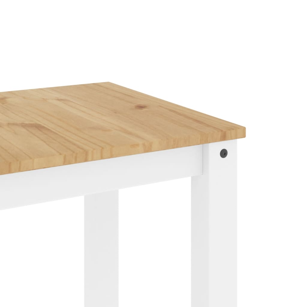 vidaXL Table à manger Panama blanc 117x60x75 cm bois massif de pin