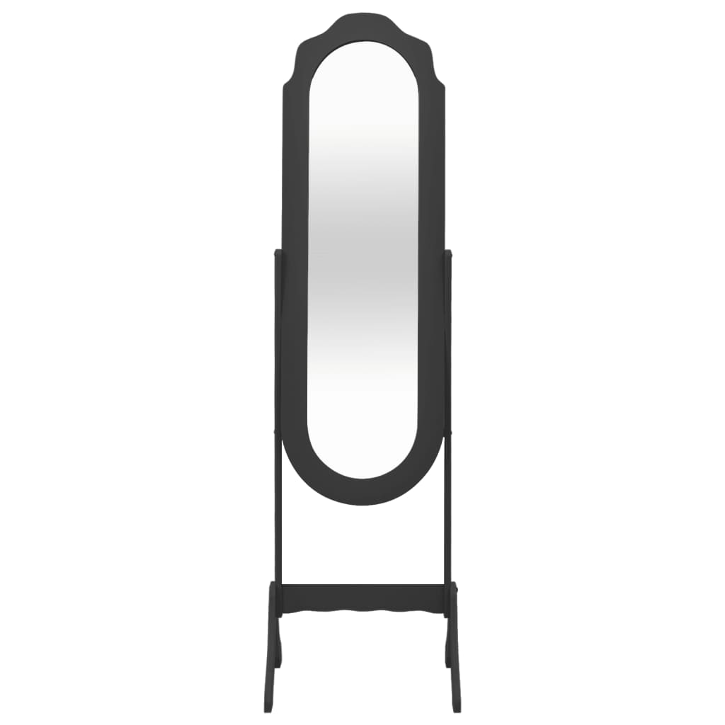 vidaXL Miroir sur pied Noir 46x48x164 cm