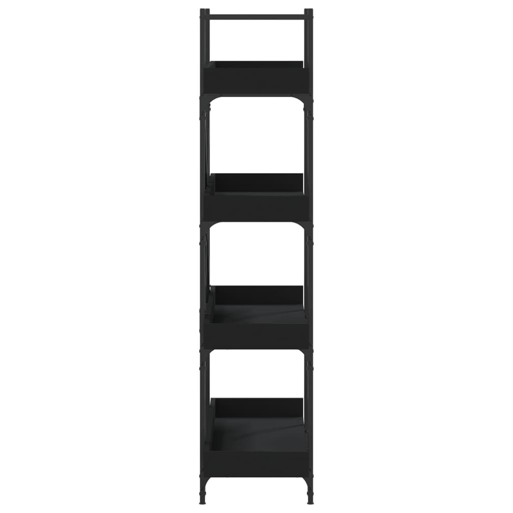 vidaXL Bibliothèque à 4 niveaux noir 100x33x145,5 cm bois d'ingénierie