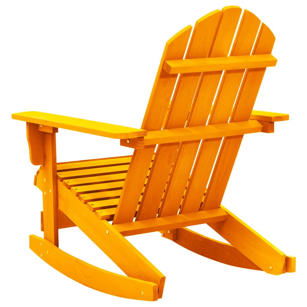 vidaXL Chaise à bascule de jardin Adirondack Bois de sapin Orange