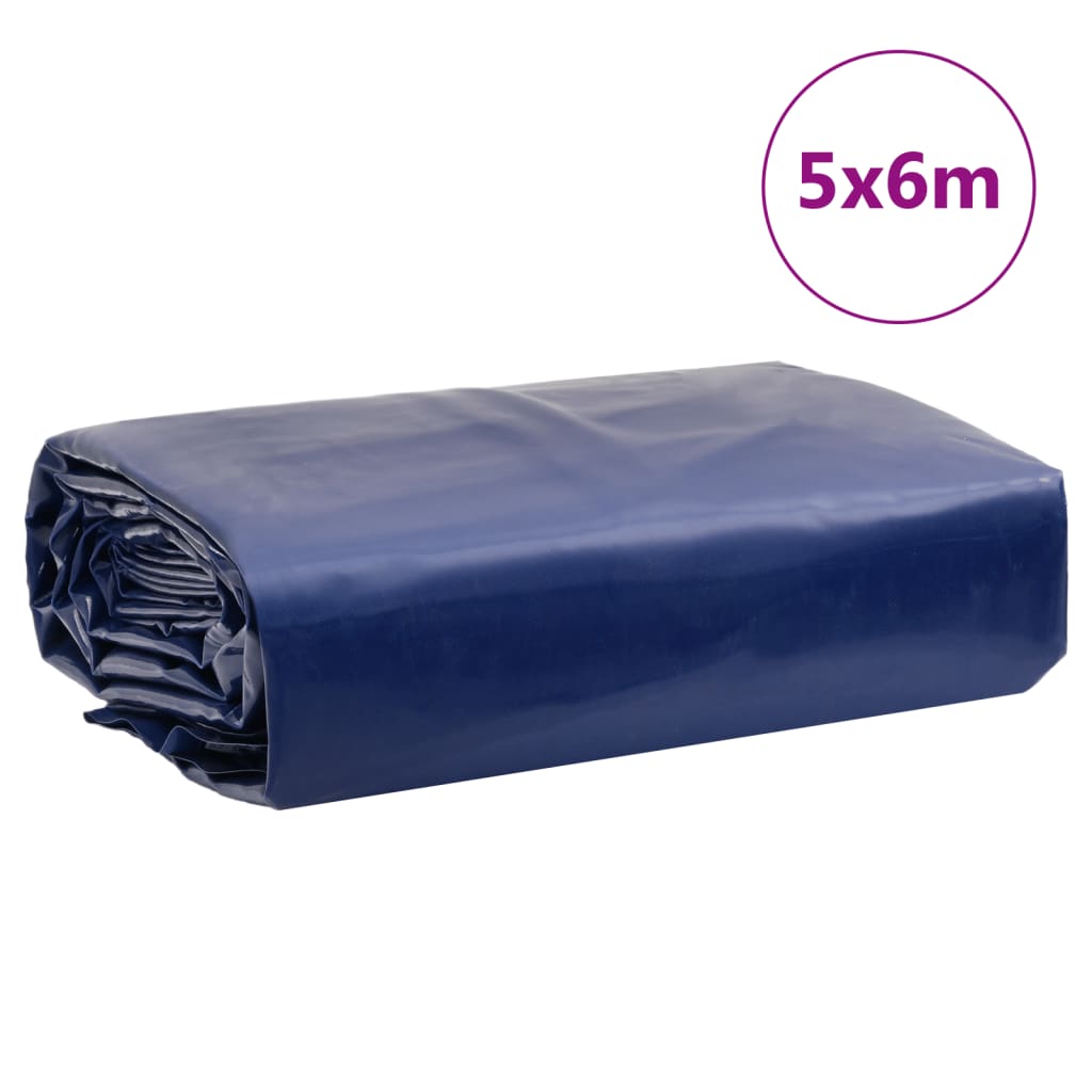 vidaXL Bâche bleu 5x6 m 650 g/m²