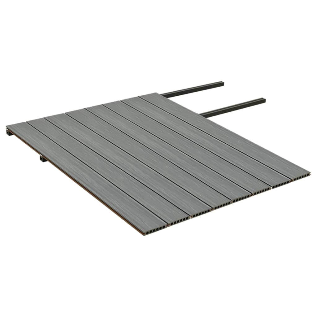 vidaXL Panneaux de terrasse et accessoires WPC Marron/gris 16 m² 2,2 m
