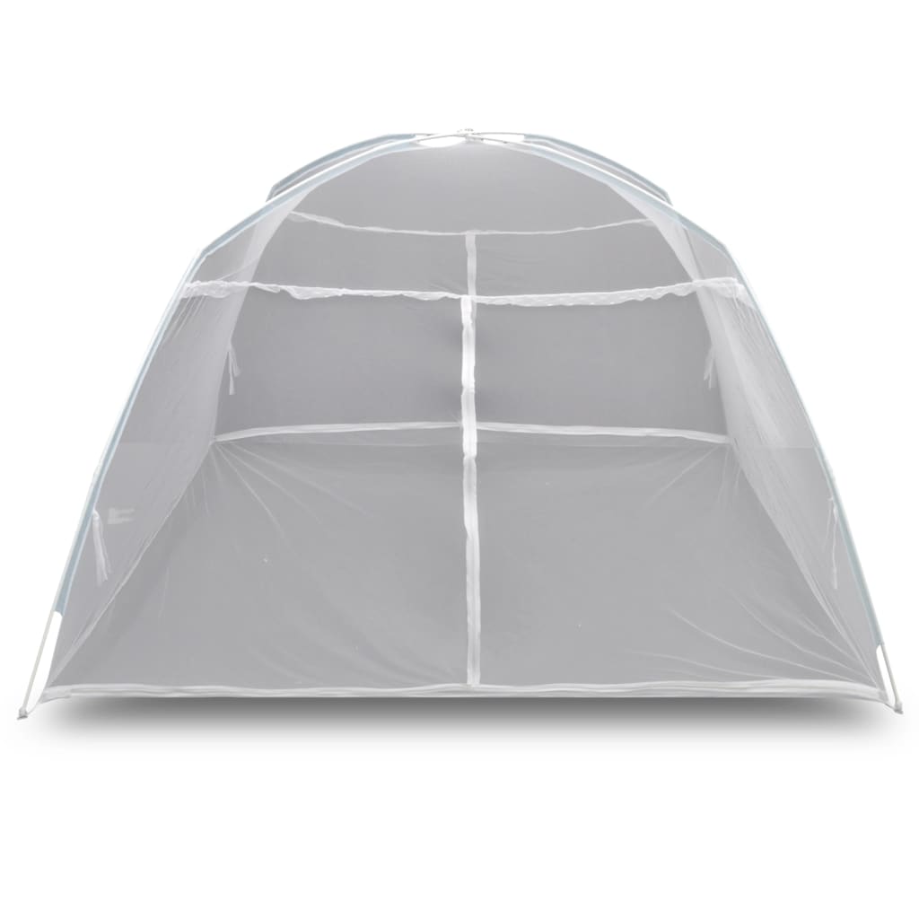 vidaXL Tente de camping 200x120x130 cm Fibre de verre Blanc