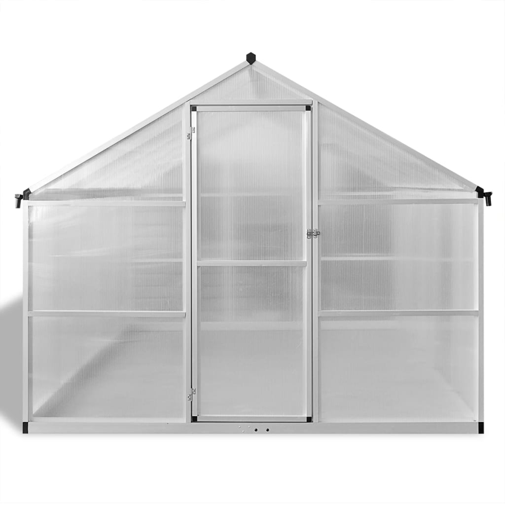 vidaXL Serre renforcée en aluminium avec cadre de base 7,55 m²