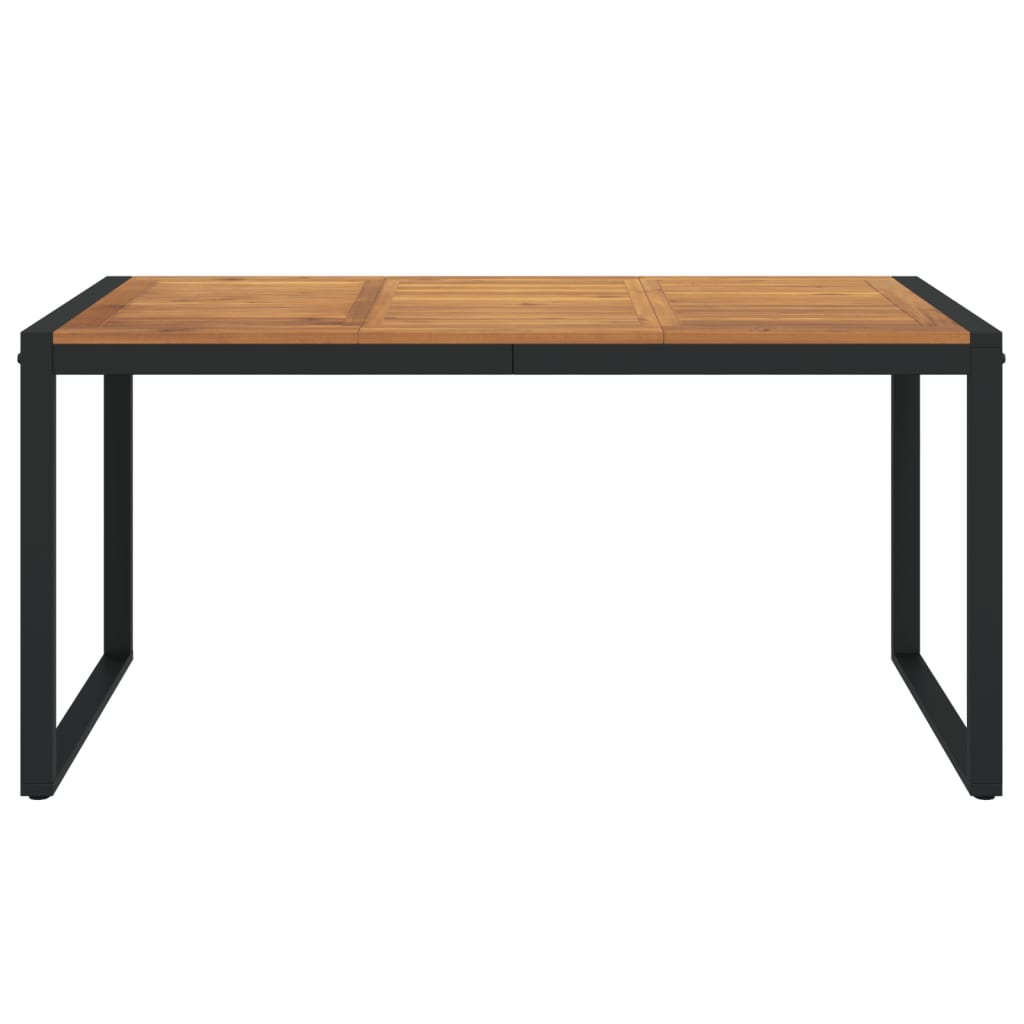 vidaXL Table de jardin et pieds en forme de U 160x80x75 cm bois acacia
