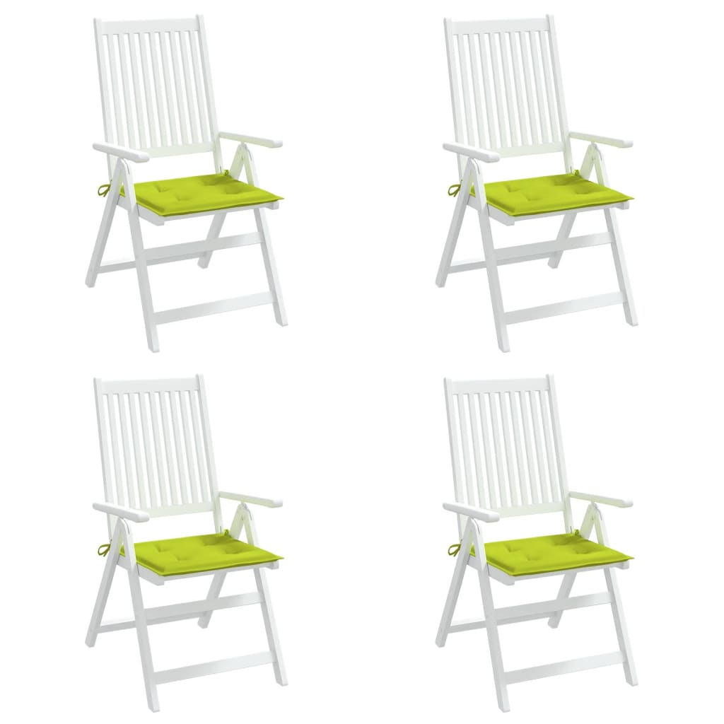 vidaXL Coussins de chaise de jardin lot de 4 vert vif 50x50x3 cm