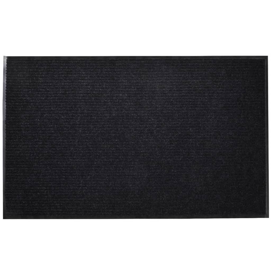 vidaXL Tapis d'entrée Noir PVC 90 x 60 cm