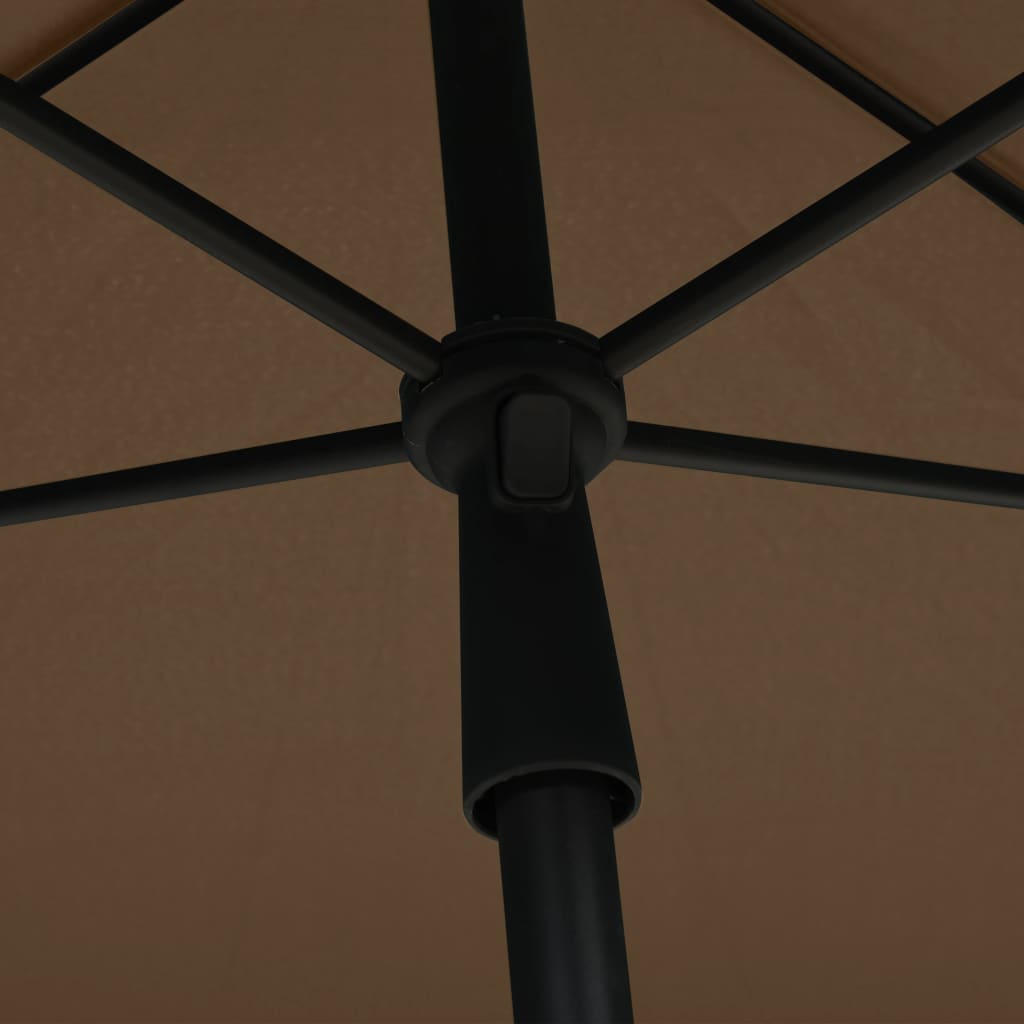 vidaXL Parasol de jardin avec mât 210x140 cm Taupe