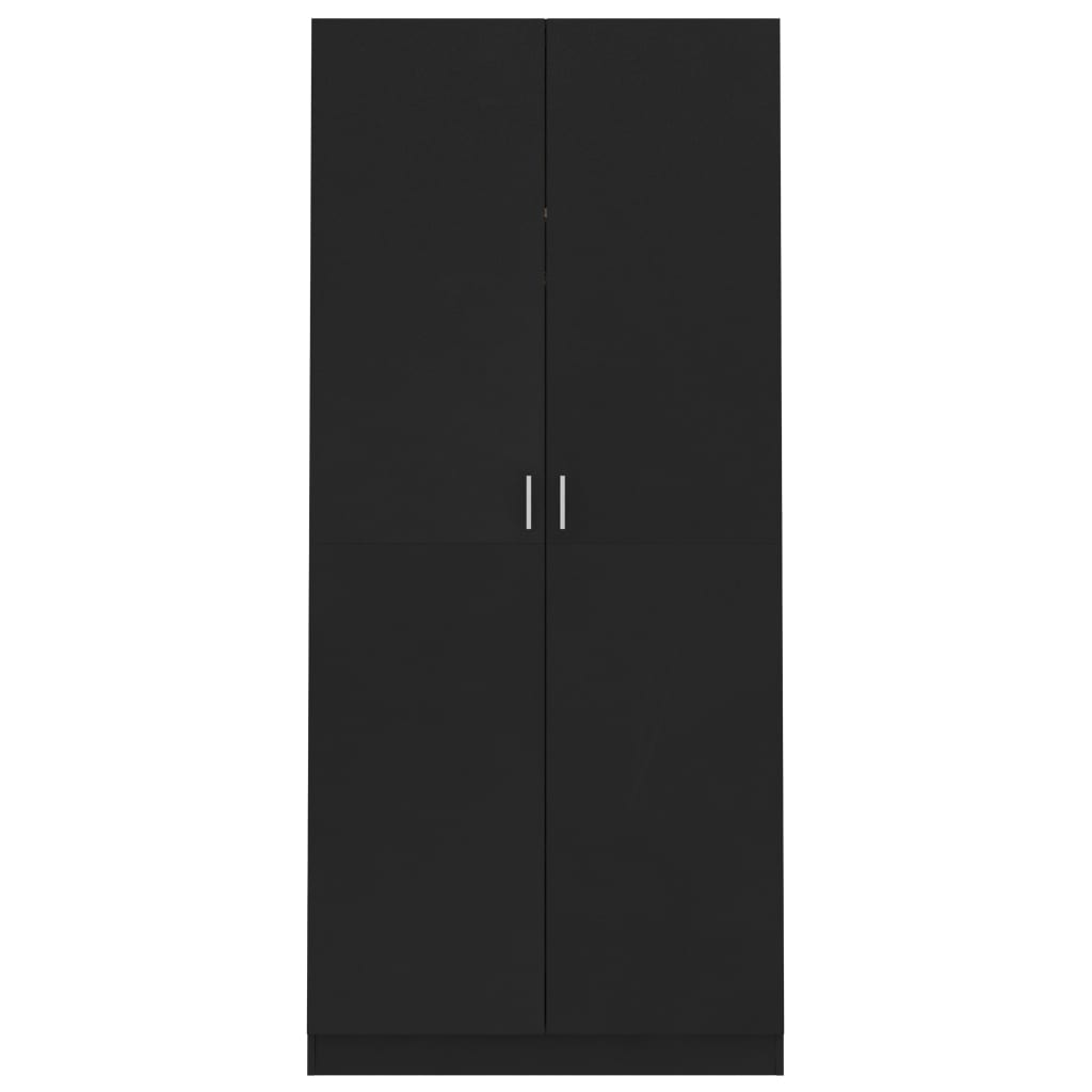 vidaXL Garde-robe Noir 90x52x200 cm Aggloméré